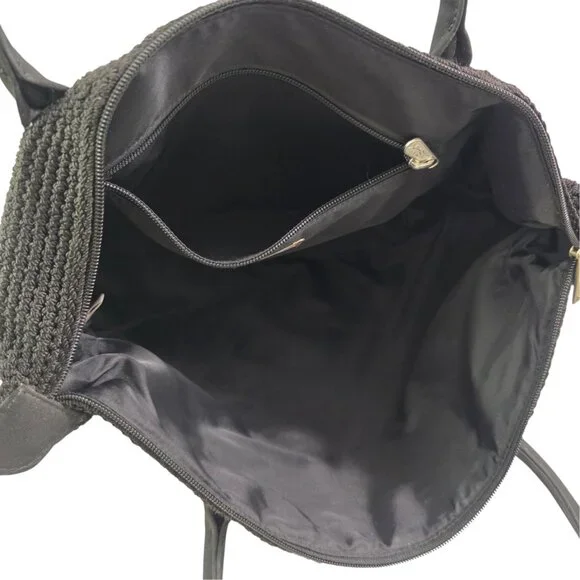 The SAK Elliot Lucca Collection Handback Black Crotchet Shoulder Bag Purse - Picture 11 of 15